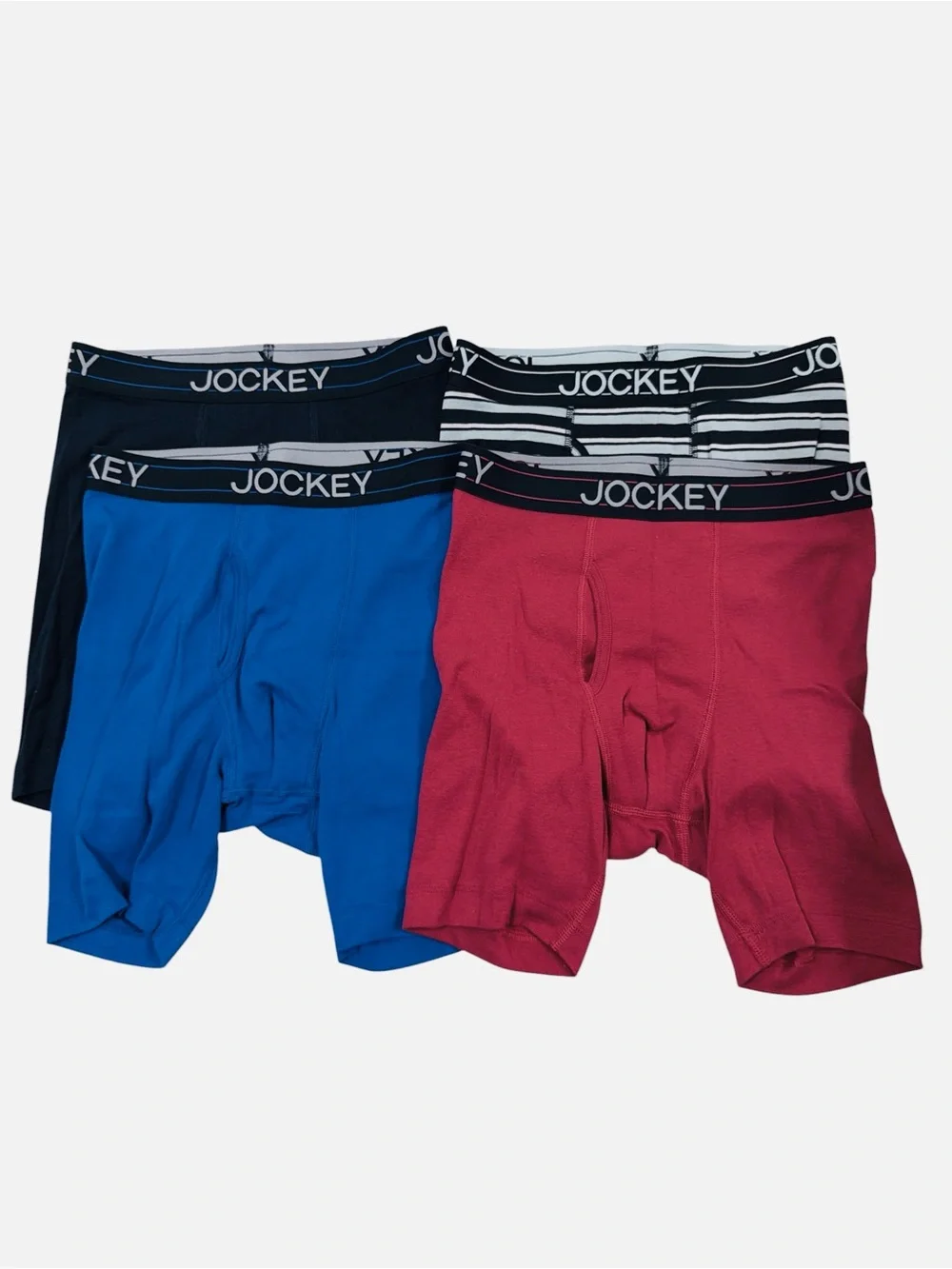 Jockey Underwear Lightweight Cotton Blend 7” Boxer Brief 4-Pack Mens Size S